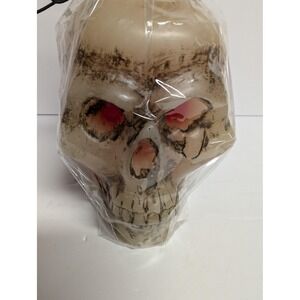 Bleeding Skull Candle Halloween Decor Spooky Haunted House Creepy Red Eyes New
